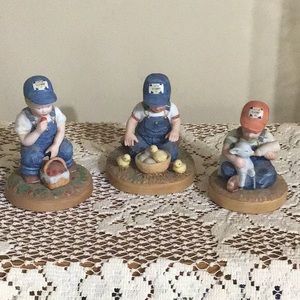 Set of 3 1983 Little Slugger Figurines